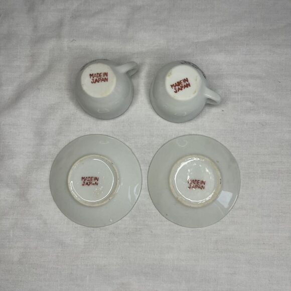 Vintage Miniature Ceramic Tea Set Hand Painted 7 Piece Set Made In Japan 1960s - Picture 6 of 10